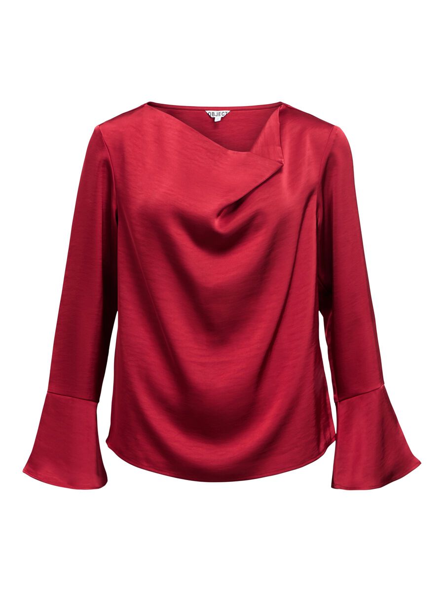 Carousel image - COWL NECK TOP, Karanda Red | 1