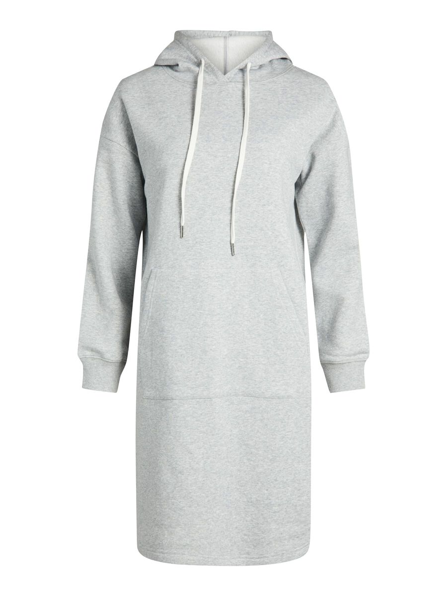 Object Collectors Item HOODED SWEATER DRESS, Light Grey Melange, highres - 23035751_LightGreyMelange_001.jpg