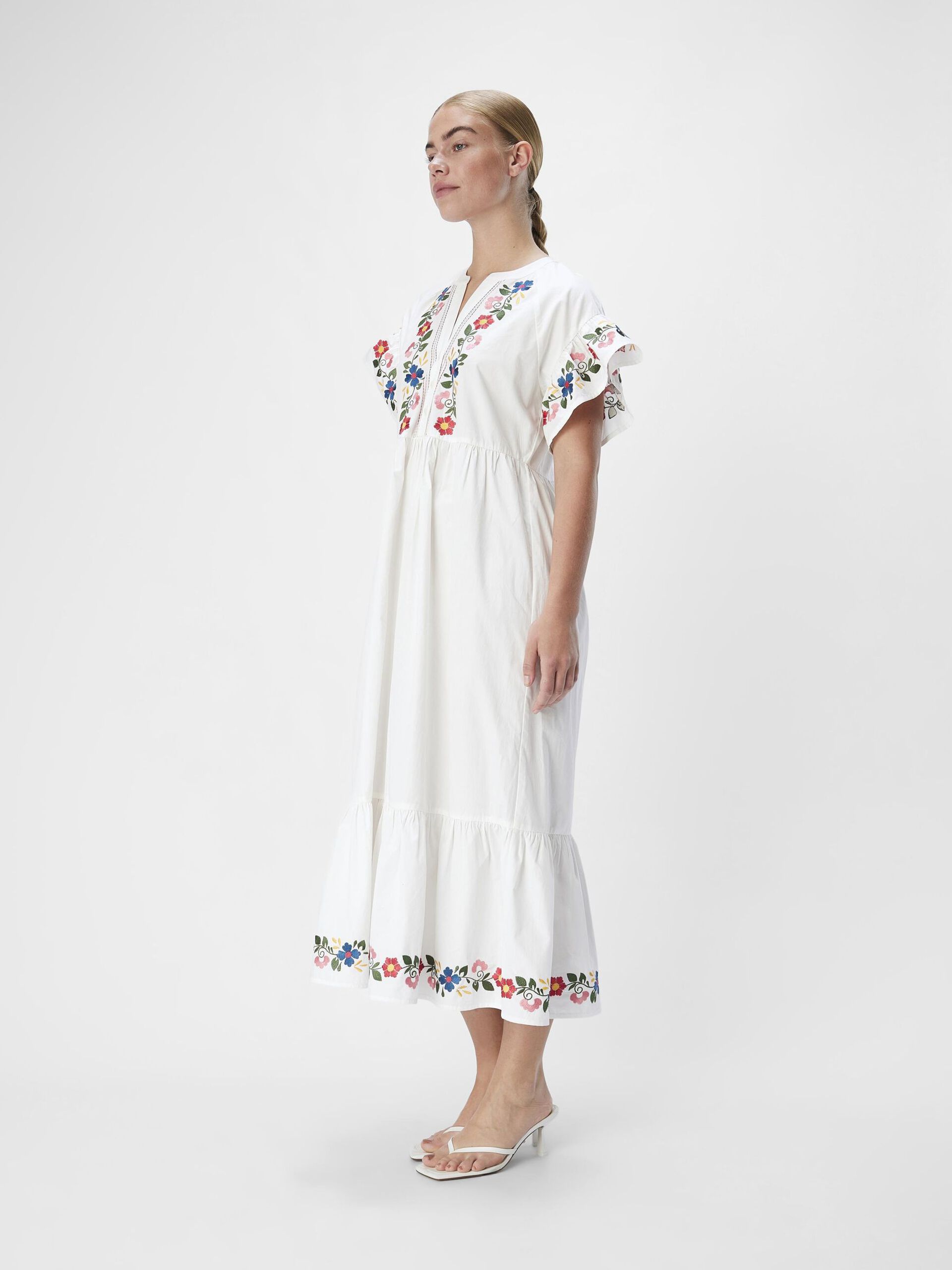 Carousel image - EMBROIDERED MAXI DRESS, Tofu | 4