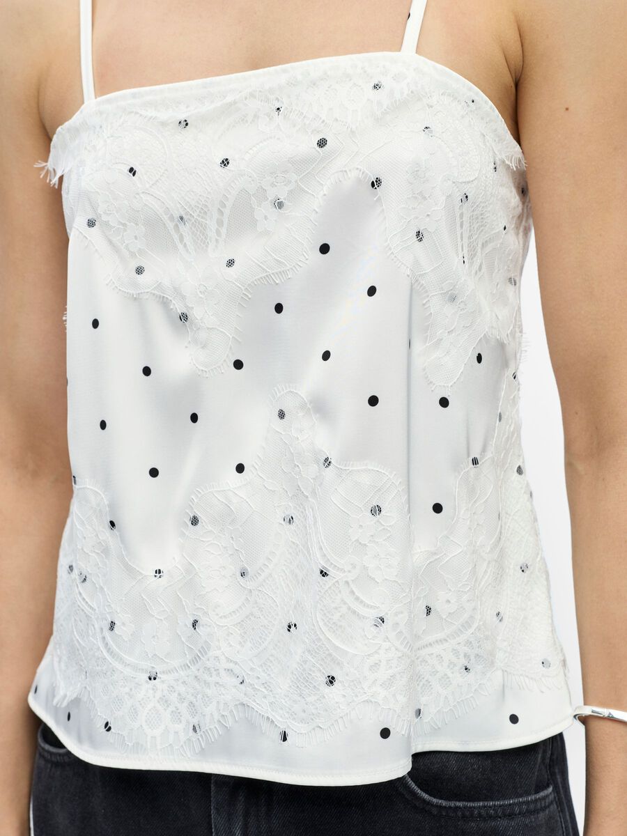 Carousel image - KANT TOPJE TOP MET BANDJES, Cloud Dancer | 5
