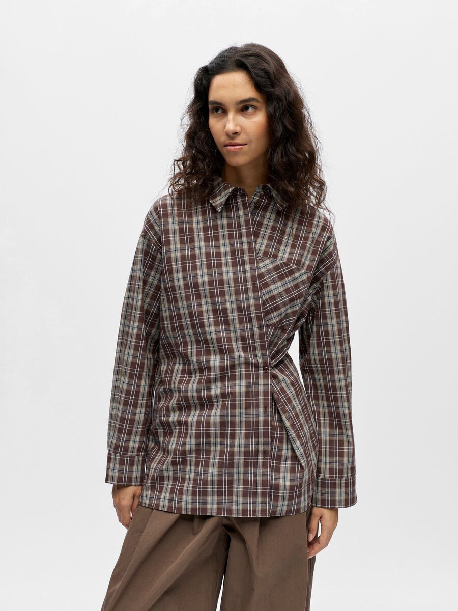 Carousel image - CHECKED SHIRT, Seal Brown | 7