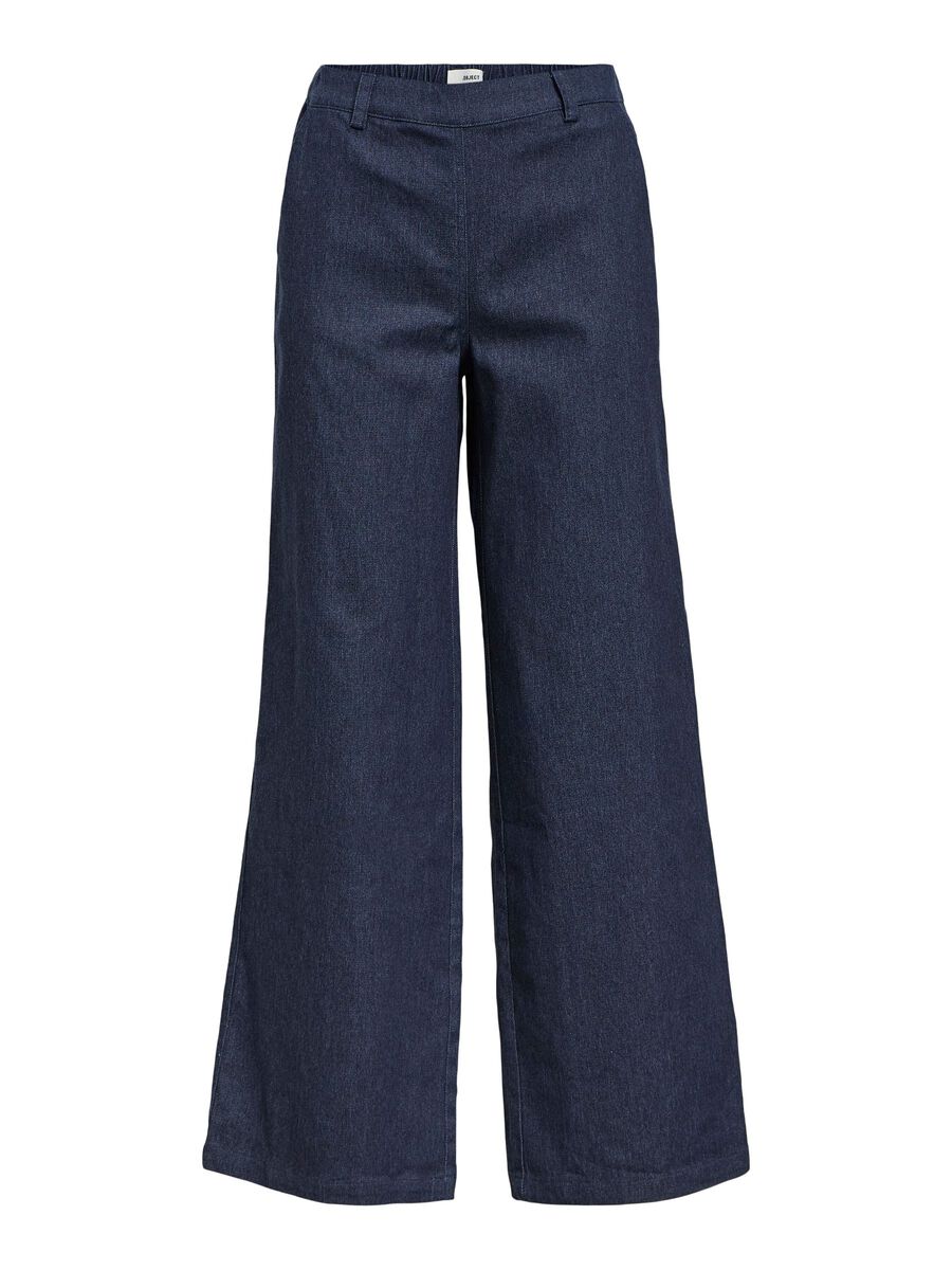 Product carousel image - EN DENIM PANTALON À JAMBE AMPLE, Dark Blue Denim | 2