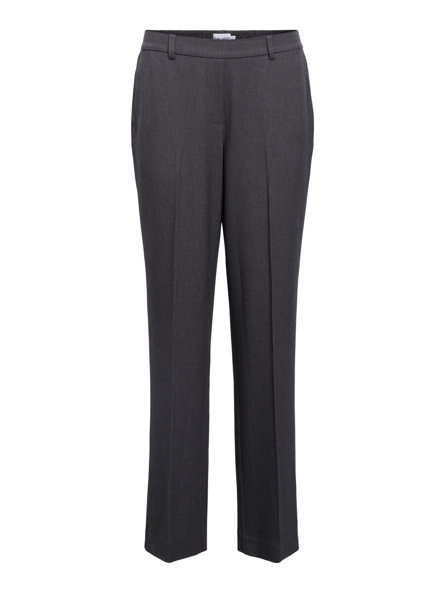 OBJECT OBJLISA STRAIGHT-LEG TROUSERS, Medium Grey Melange, highres - 23047613_MediumGreyMelange_001.jpg
