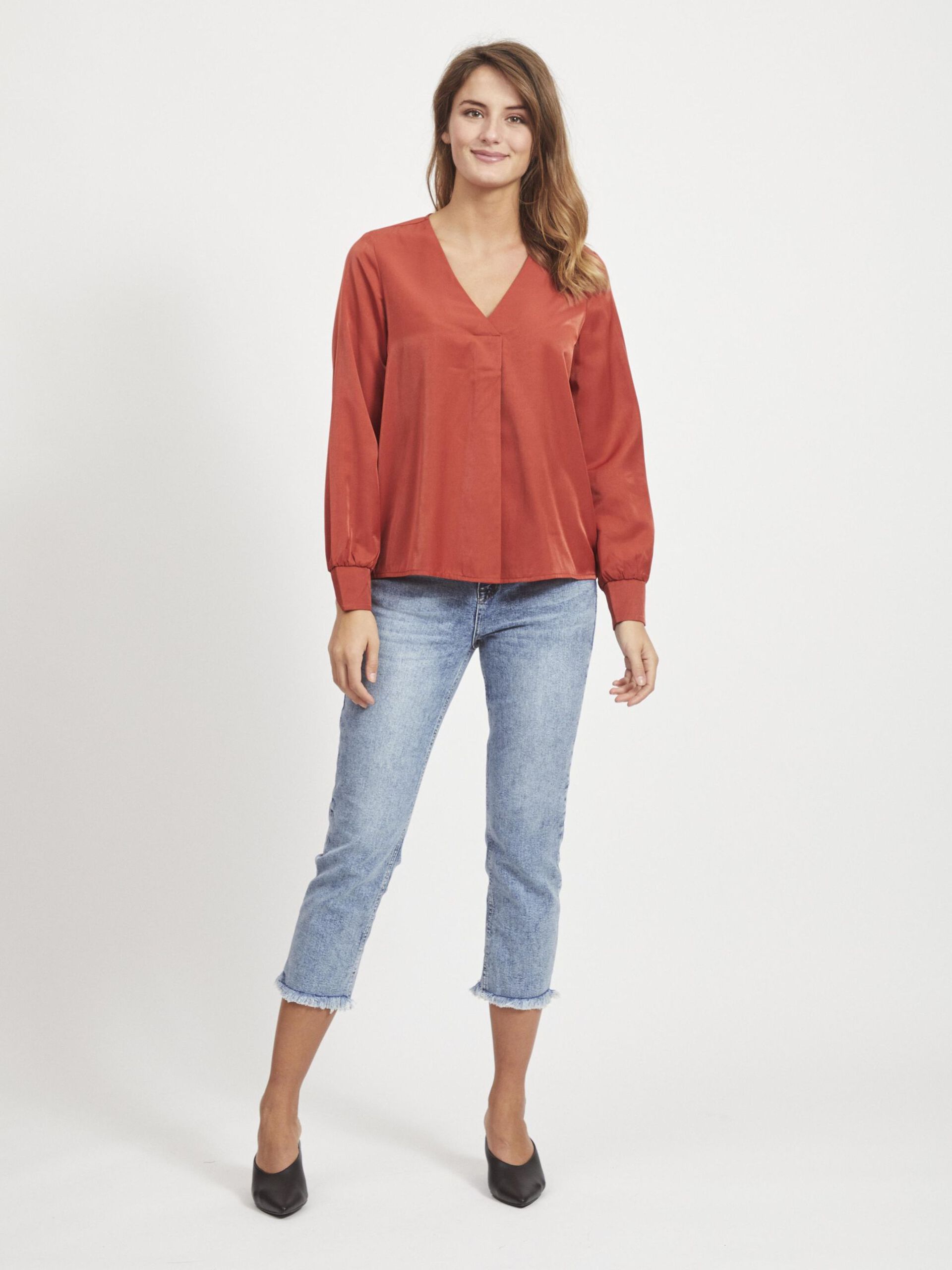 Carousel image - V-NECK LONG SLEEVED TOP, Tandoori Spice | 4