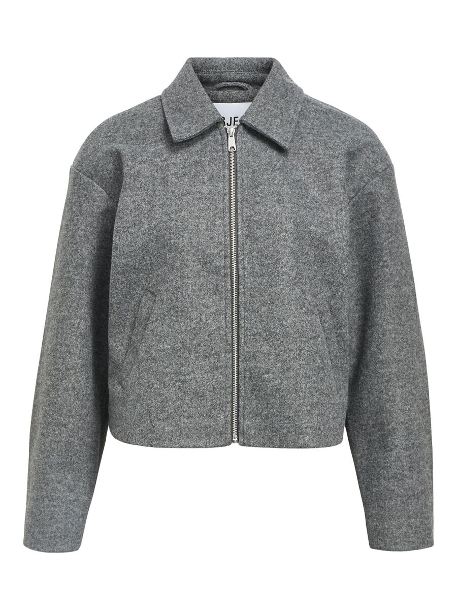 OBJECT SHORT JACKET, Dark Grey Melange, highres - 23046902_DarkGreyMelange_001.jpg