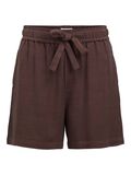 Product image thumbnail - LINEN SHORTS, Seal Brown | 1