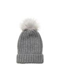 Object Collectors Item KNITTED, POMPON BEANIE, Medium Grey Melange, highres - 23030620_MediumGreyMelange_001.jpg