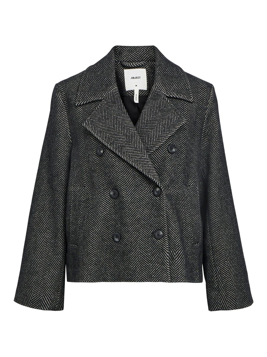 Carousel image - OBJKEILY KURZE JACKE, Medium Grey Melange | 1