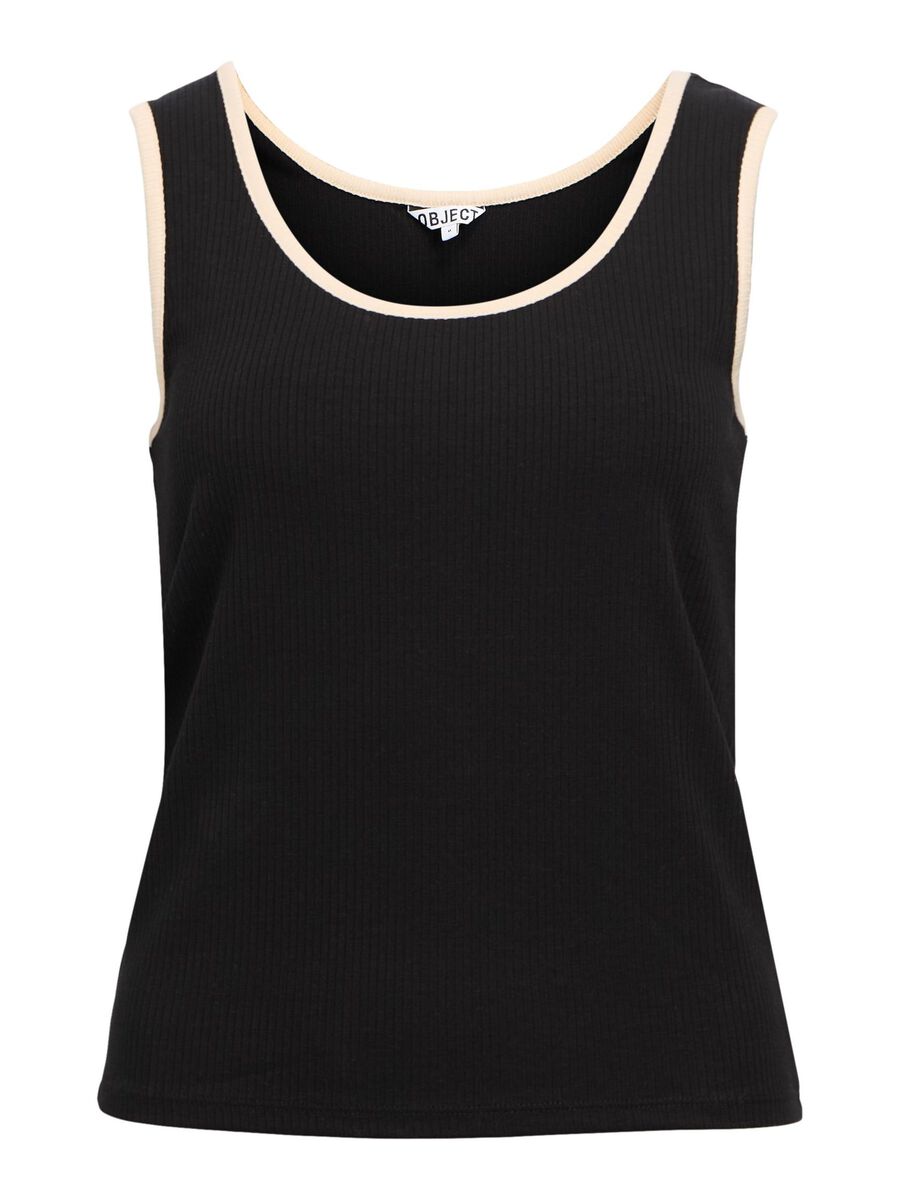 OBJECT RIBBED TANK TOP, Black, highres - 23045692_Black_1205179_001.jpg