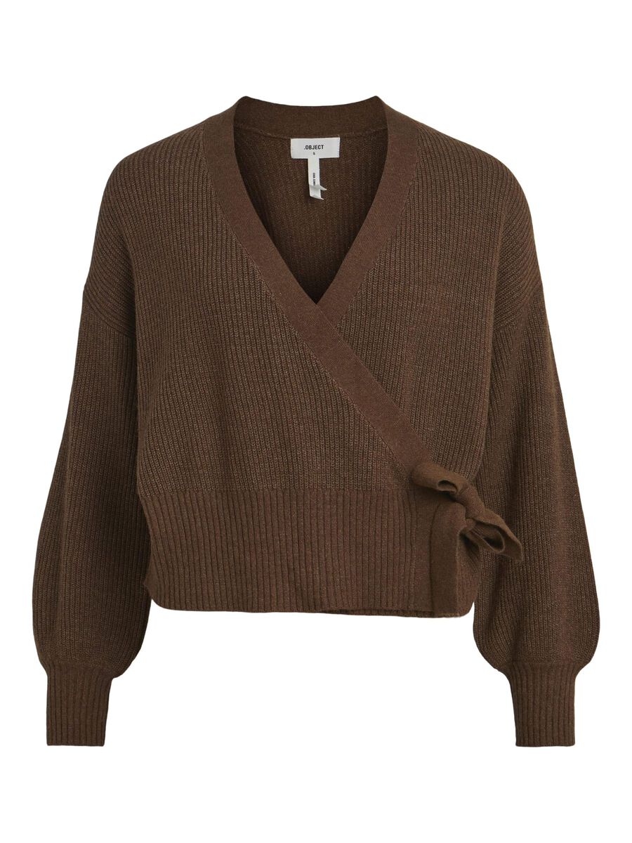 Object Collectors Item RIBBED WRAP CARDIGAN, Dark Earth, highres - 23039236_DarkEarth_951598_001.jpg