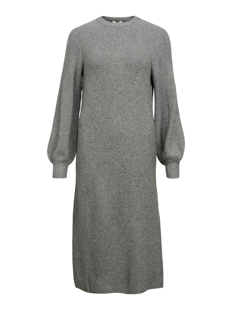 Carousel image - EN MAILLE ROBE MI-LONGUE, Medium Grey Melange | 1