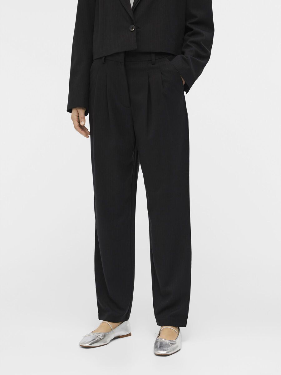 Object Collectors Item HIGH WAISTED TROUSERS, Black, highres - 23043089_Black_1101278_003.jpg