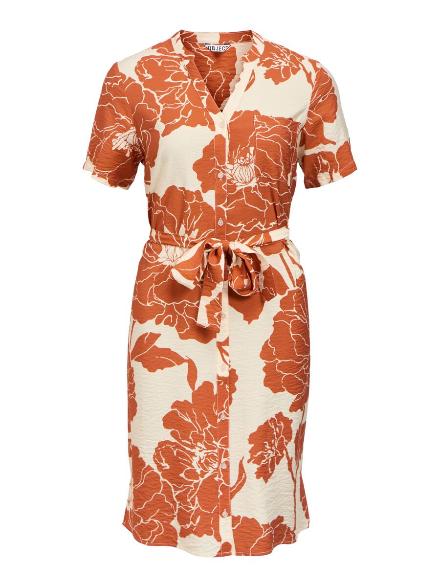 Carousel image - PRINT BLUSENKLEID, Sandshell | 1