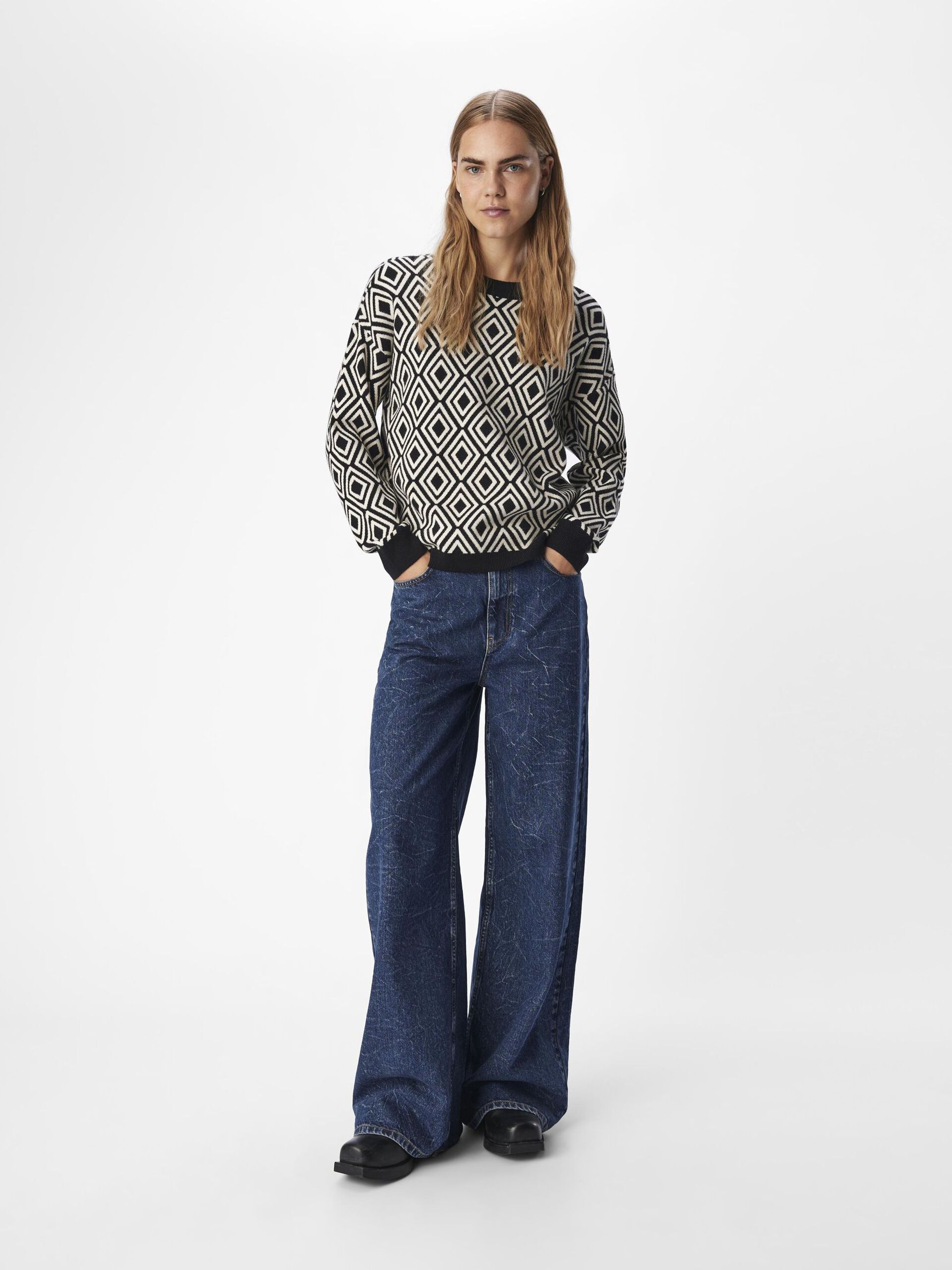 Carousel image - EN MAILLE PULLOVER, Black | 4
