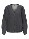 Product image thumbnail - V-HALS KNOOP BLOUSE, Black | 1