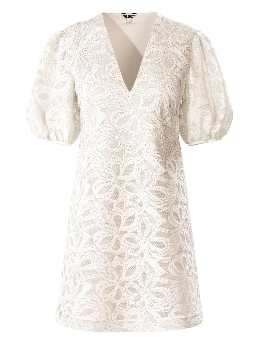 OBJECT V-NECK MINI DRESS, Cloud Dancer, highres - 23048568_CloudDancer_001.jpg