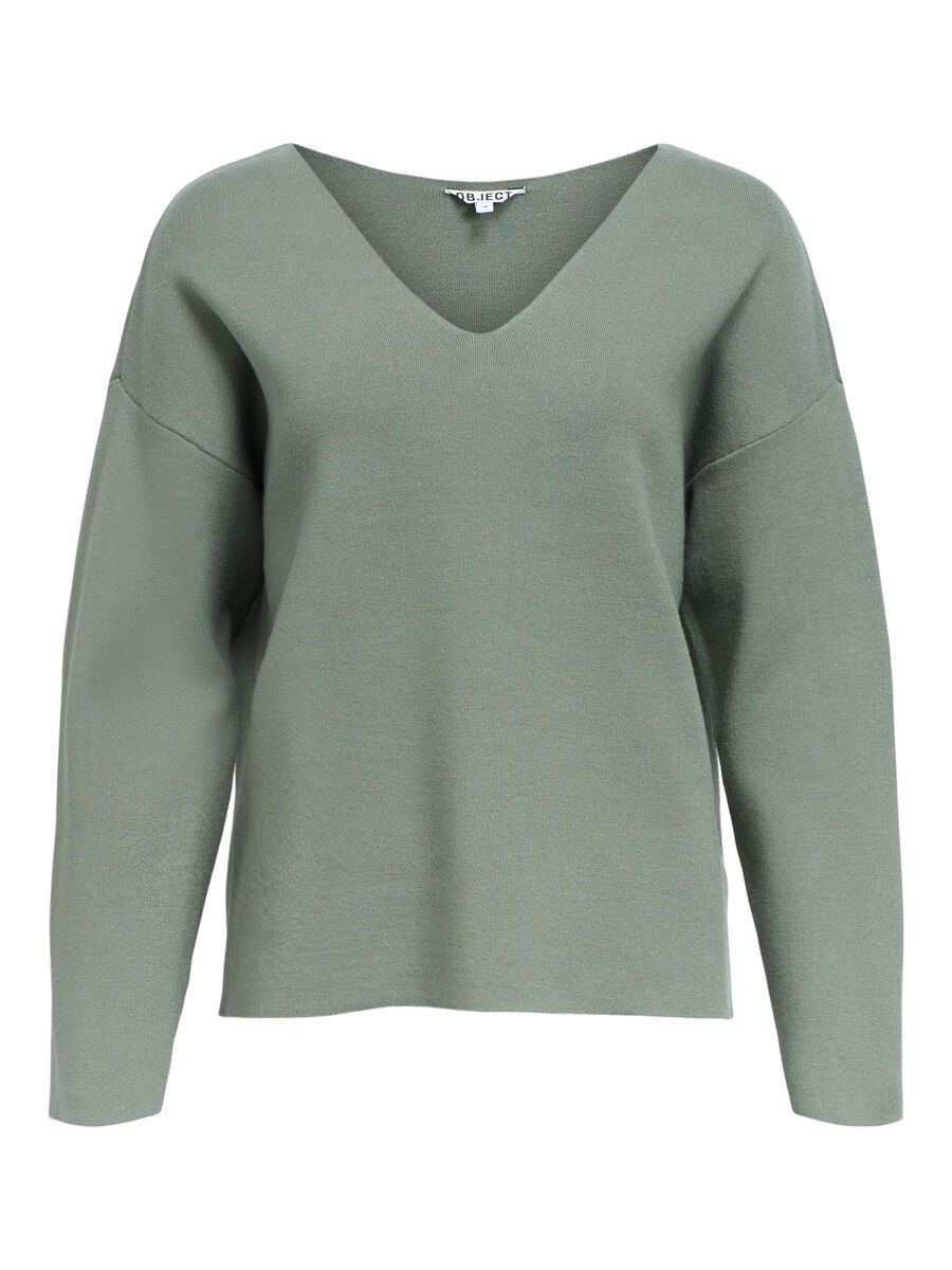 Carousel image - V-AUSSCHNITT STRICKPULLOVER, Laurel Wreath | 1