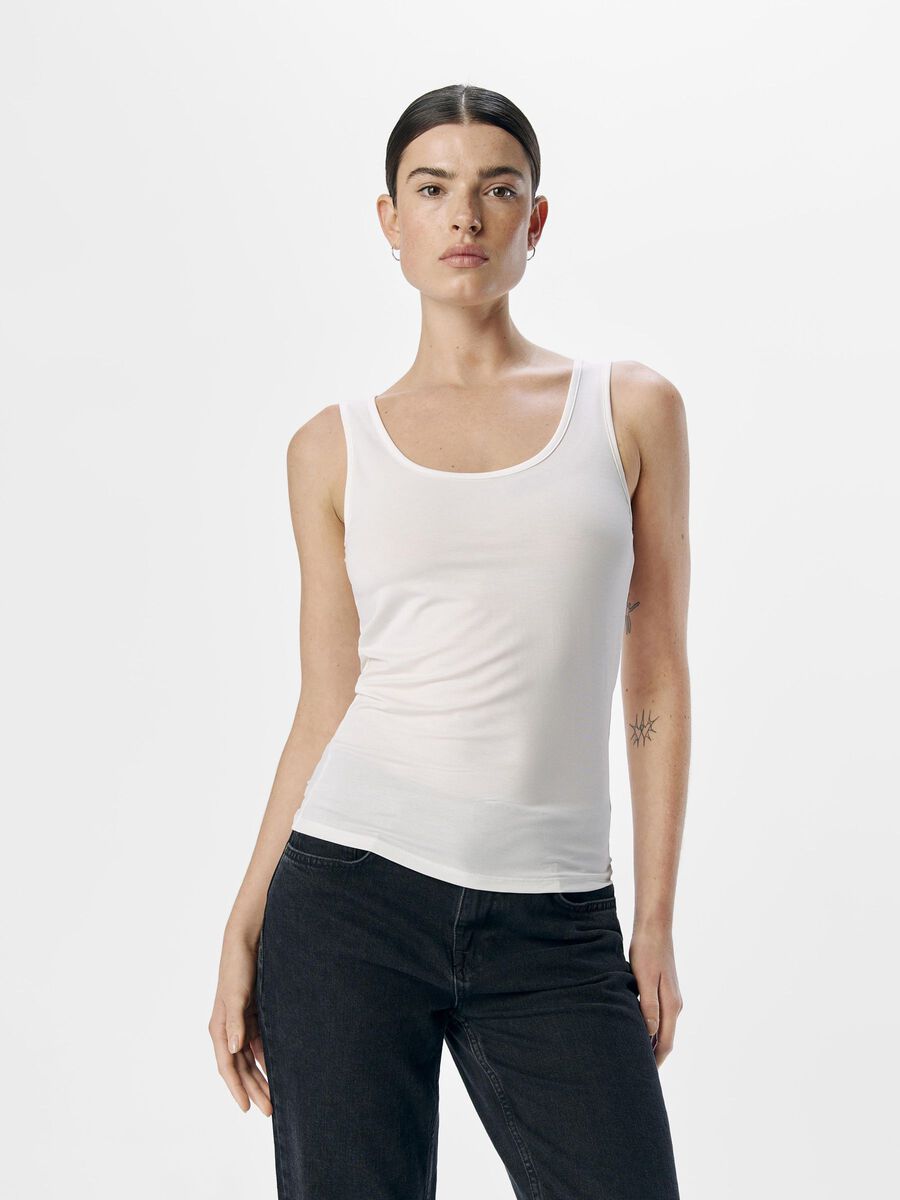 OBJECT U-NECK VEST TOP, White, highres - 23046364_White_003.jpg