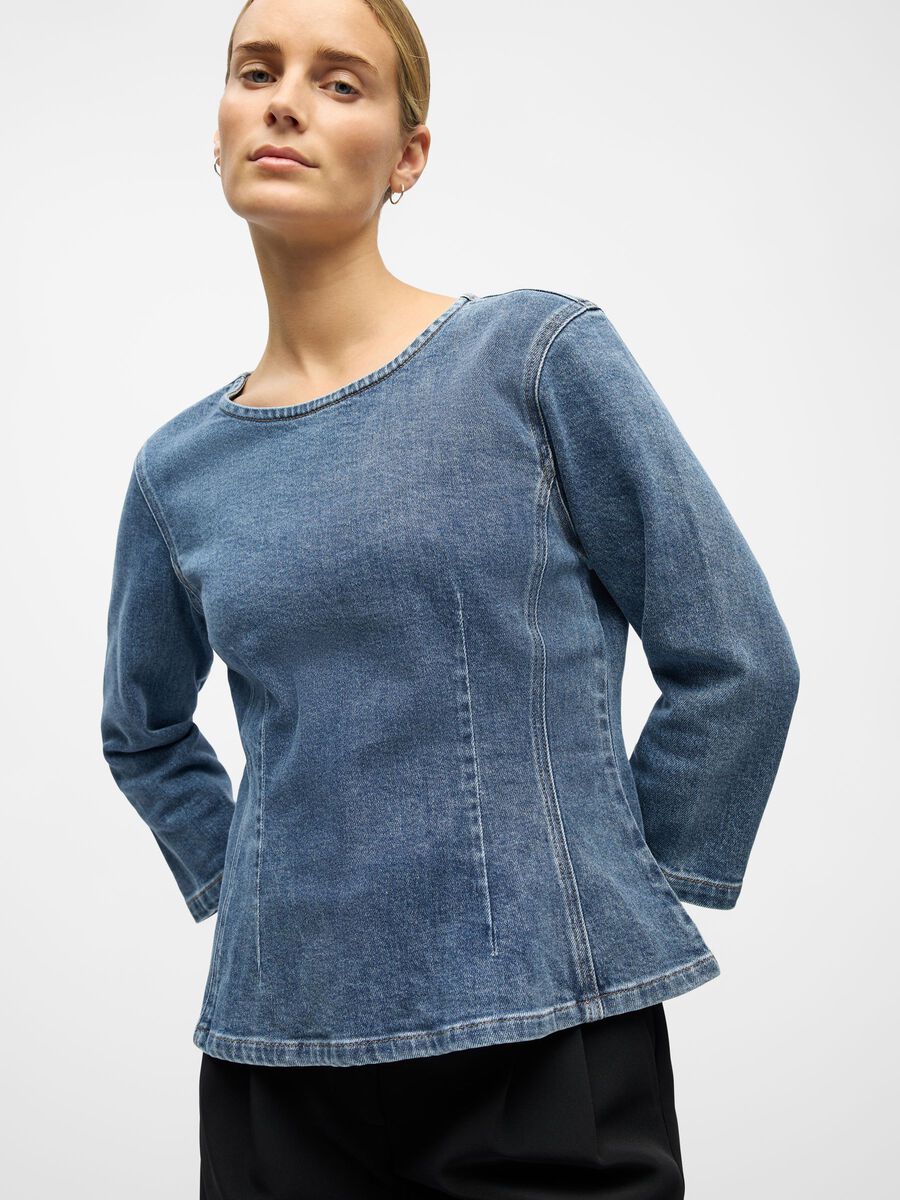 Carousel image - DENIM TOP, Medium Blue Denim | 6