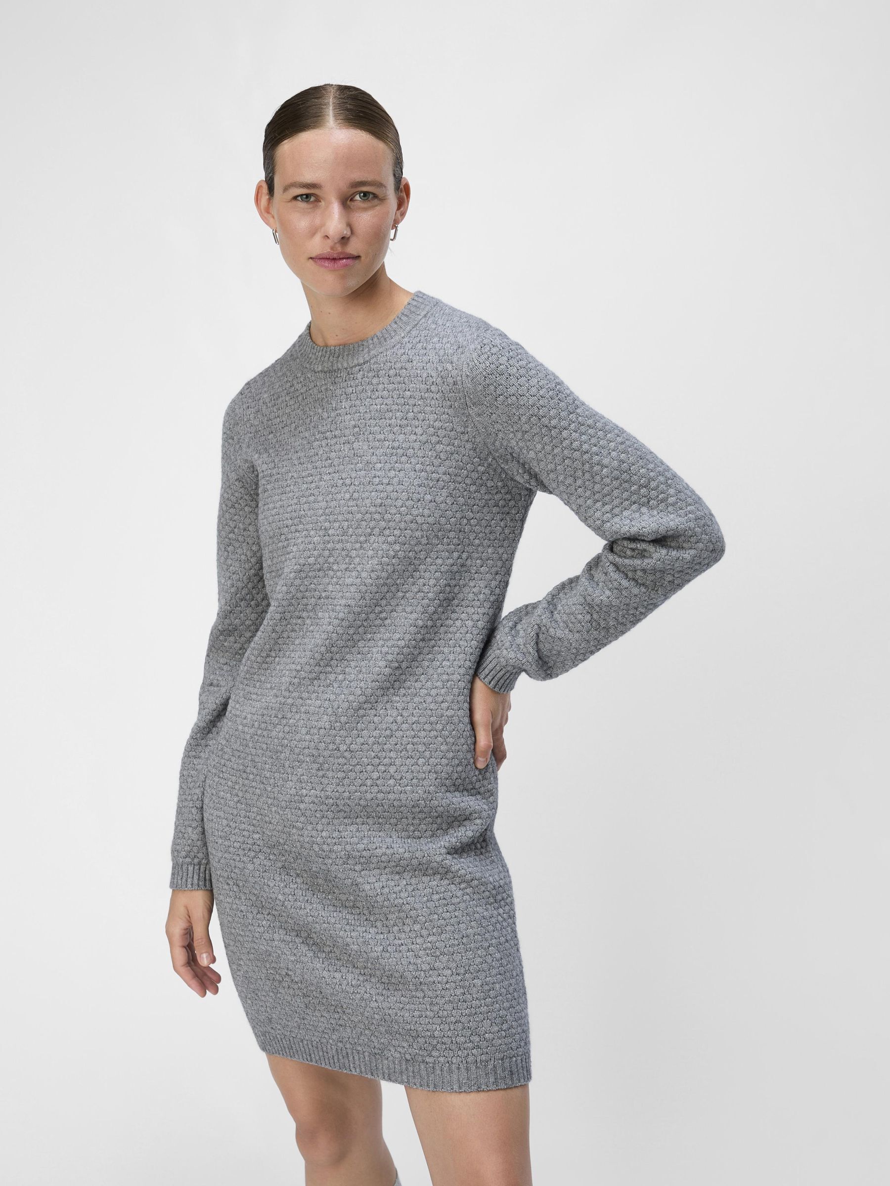 KNITTED MINI DRESS Grey .OBJECT CI Germany