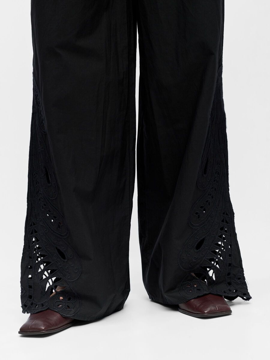 Carousel image - LACE TROUSERS, Black | 5