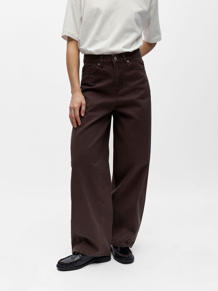 Product carousel image - BARREL-FIT JEANS, Seal Brown | 1