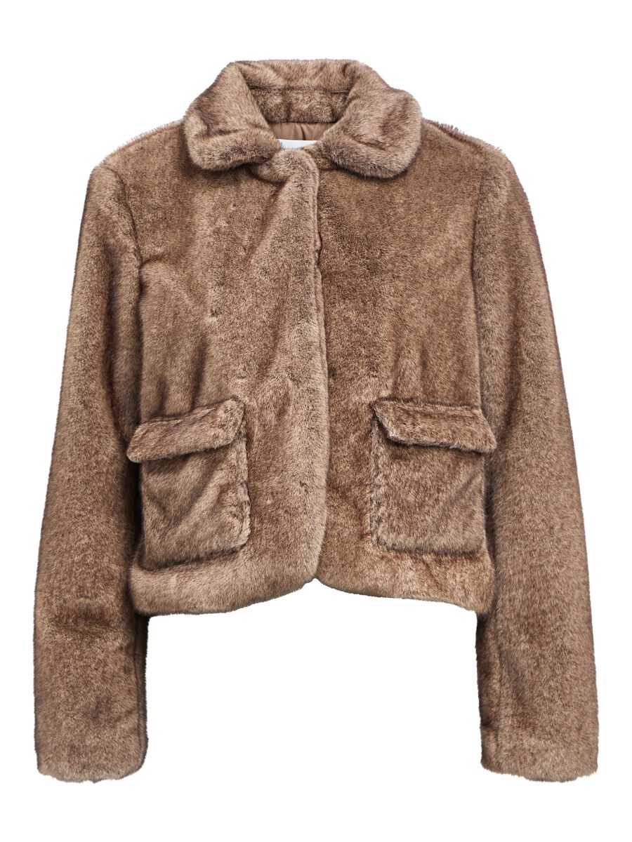 Product carousel image - FAUX FUR JACKET, Morel | 2