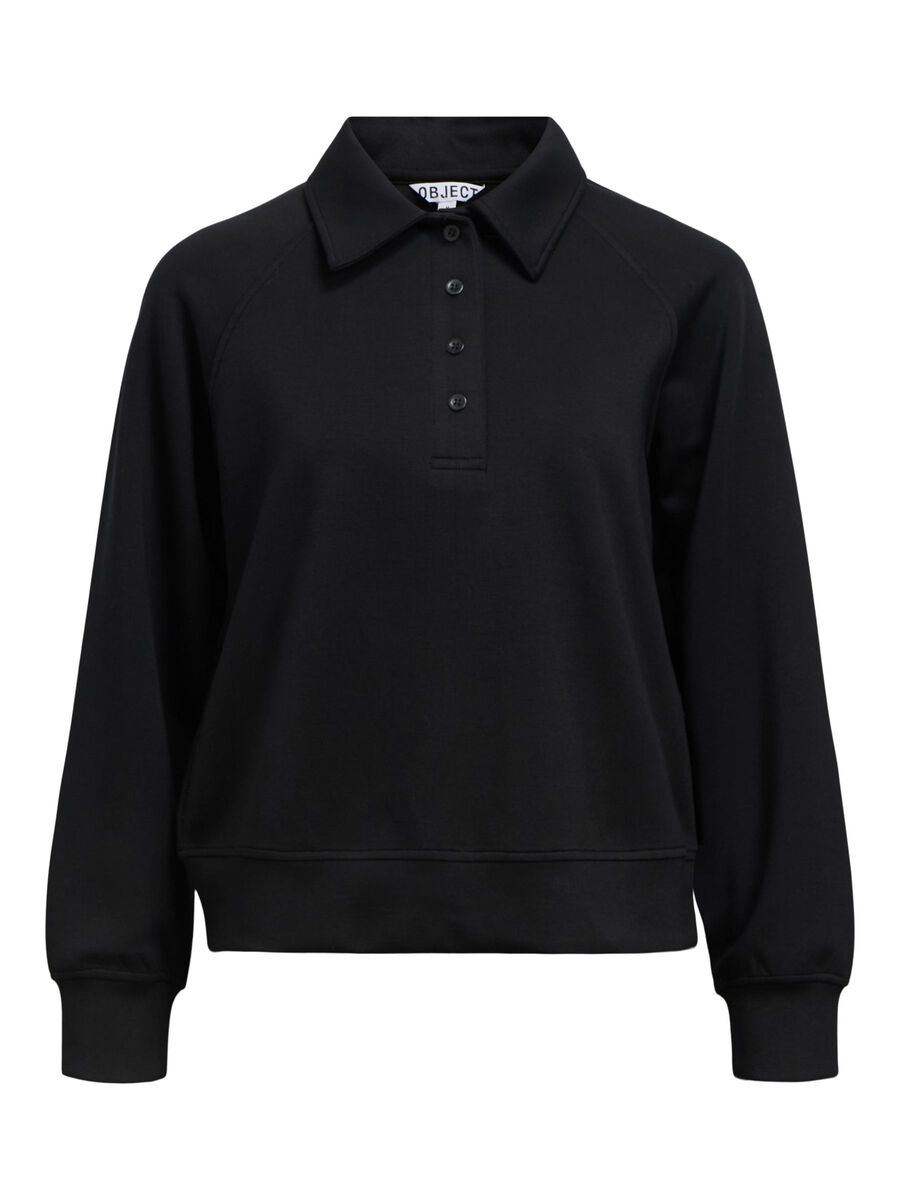 Carousel image - LONG SLEEVED POLO SHIRT, Black | 1