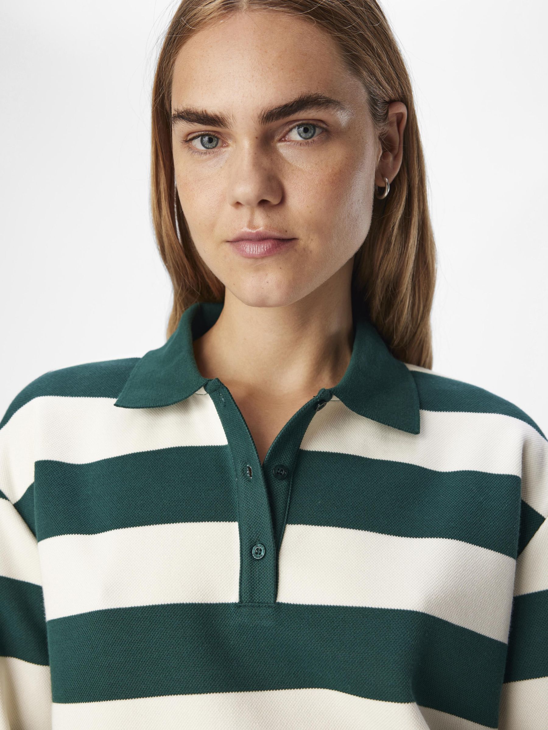 Striped polo shirt womens sale