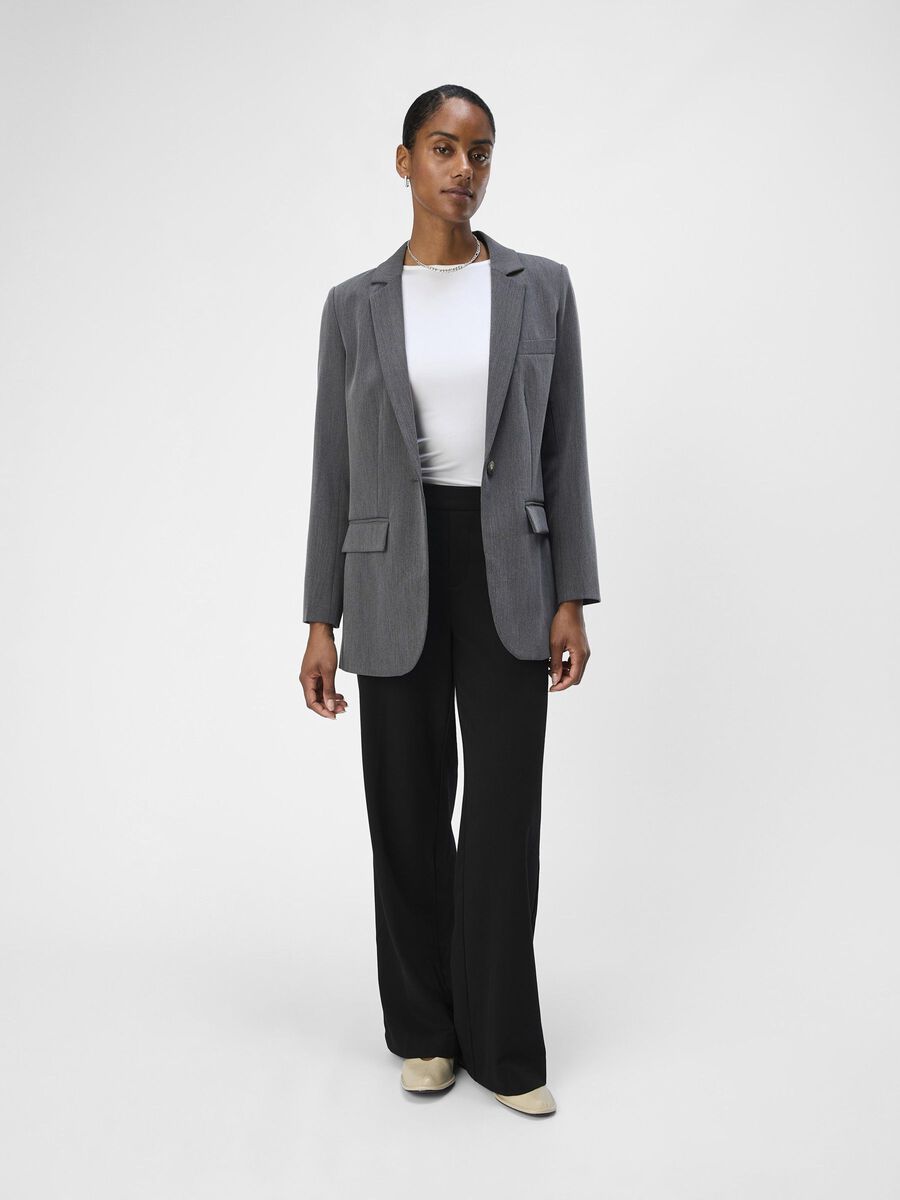 Carousel image - OBJSIGRID BLAZER, Medium Grey Melange | 4