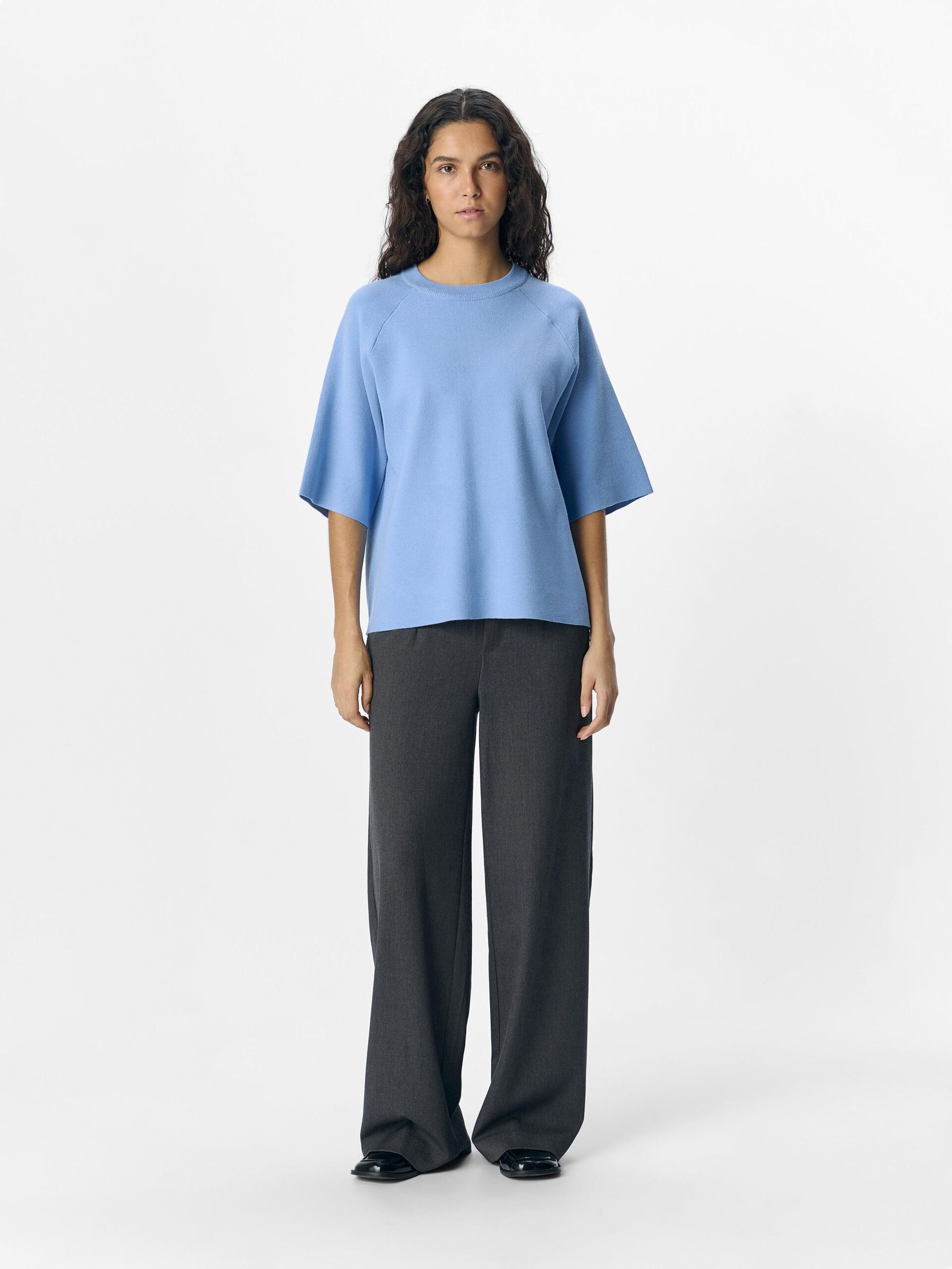 Carousel image - KNITTED TOP, Cornflower Blue | 4