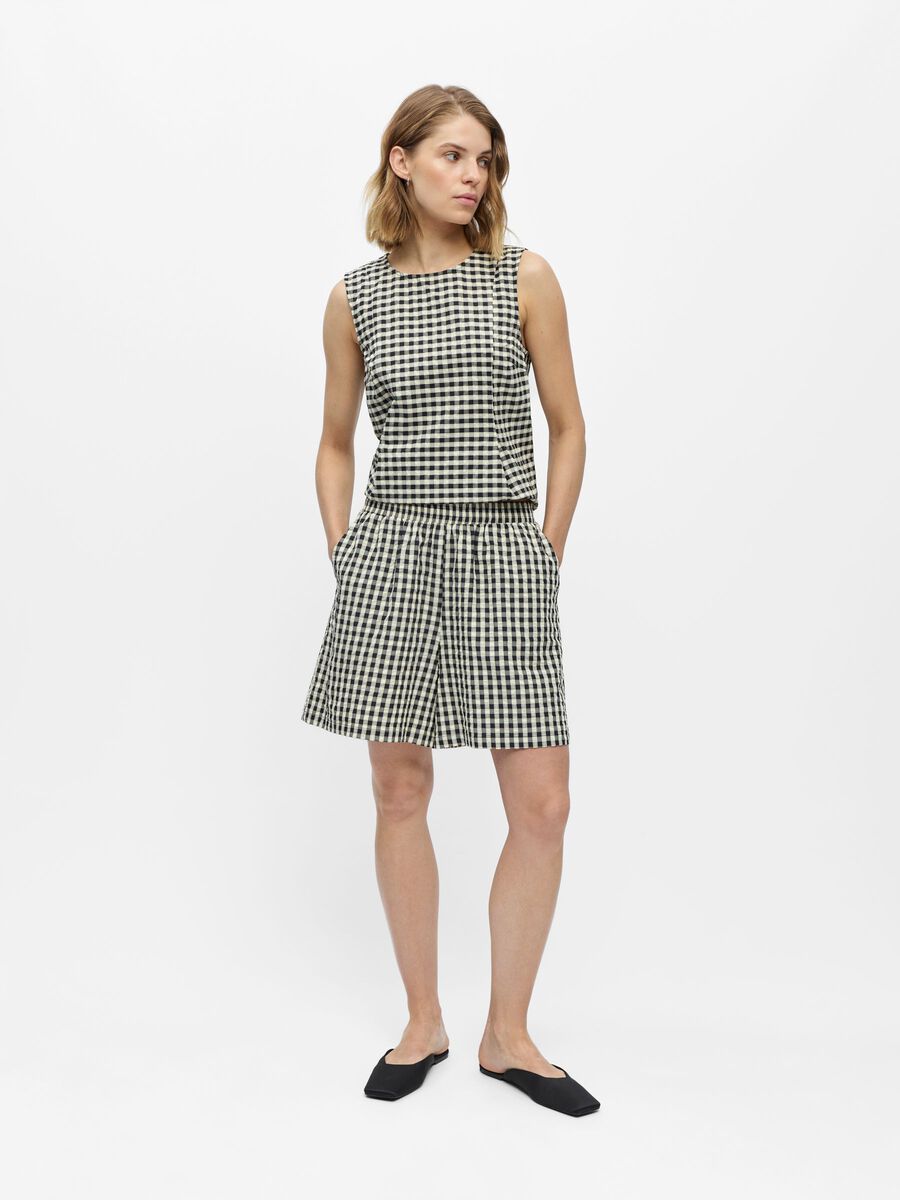 Carousel image - CHECKED SHORTS, Black | 4