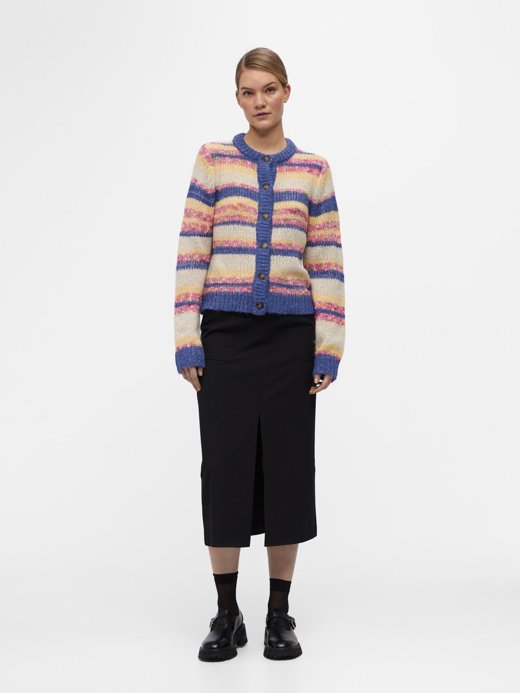 LONG SLEEVED CARDIGAN Blue .OBJECT CI UK