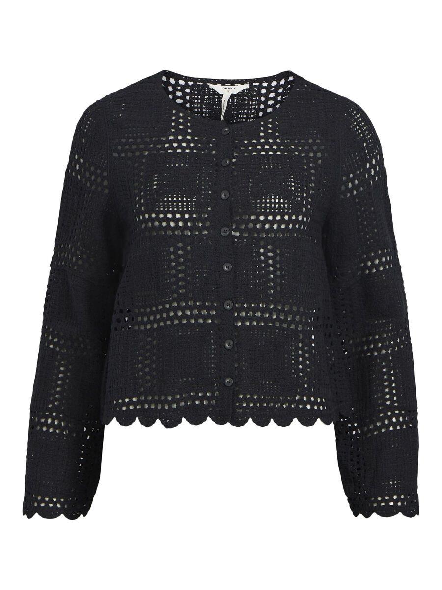 Object Collectors Item EN MAILLE CARDIGAN, Black, highres - 23042560_Black_001.jpg