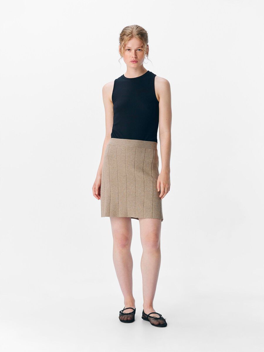 OBJECT KNITTED MINI SKIRT, Desert Taupe, highres - 23048186_DesertTaupe_005.jpg