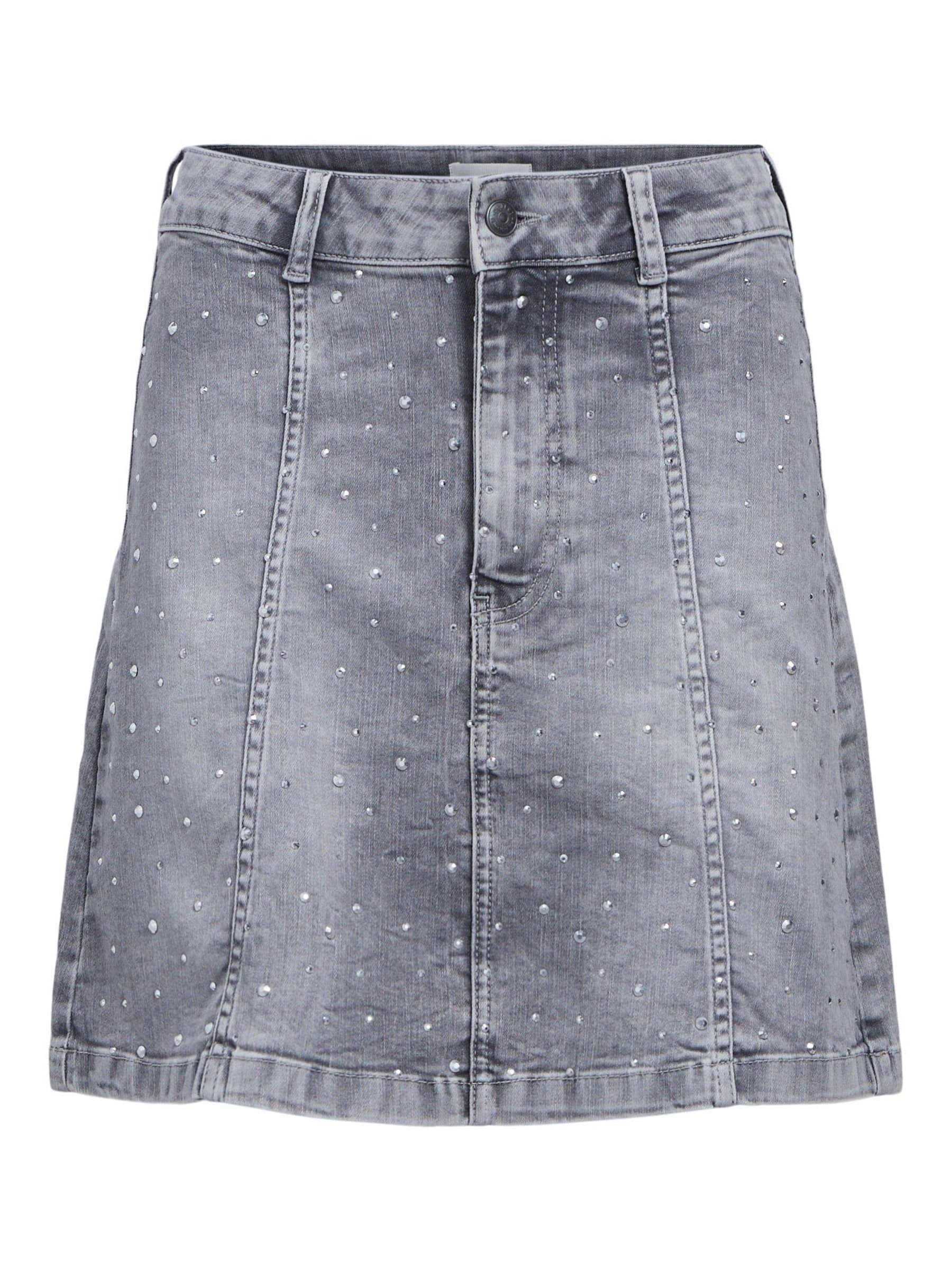 Grey denim mini skirt uk deals