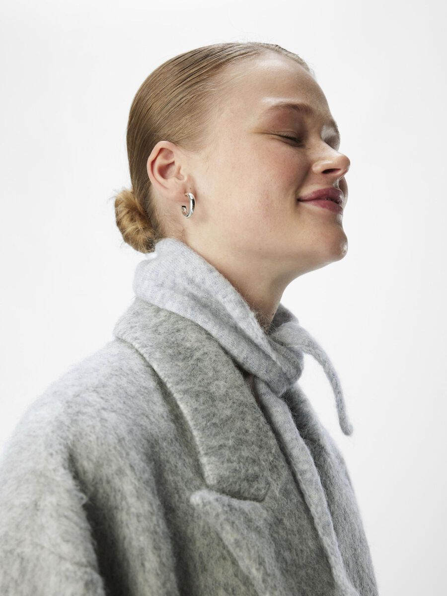 Carousel image - STRIKKET HALSTØRKLÆDE, Light Grey Melange | 3