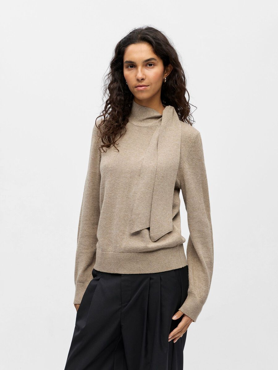 Carousel image - DÉTAIL NŒUD PULL EN MAILLE, Desert Taupe | 2