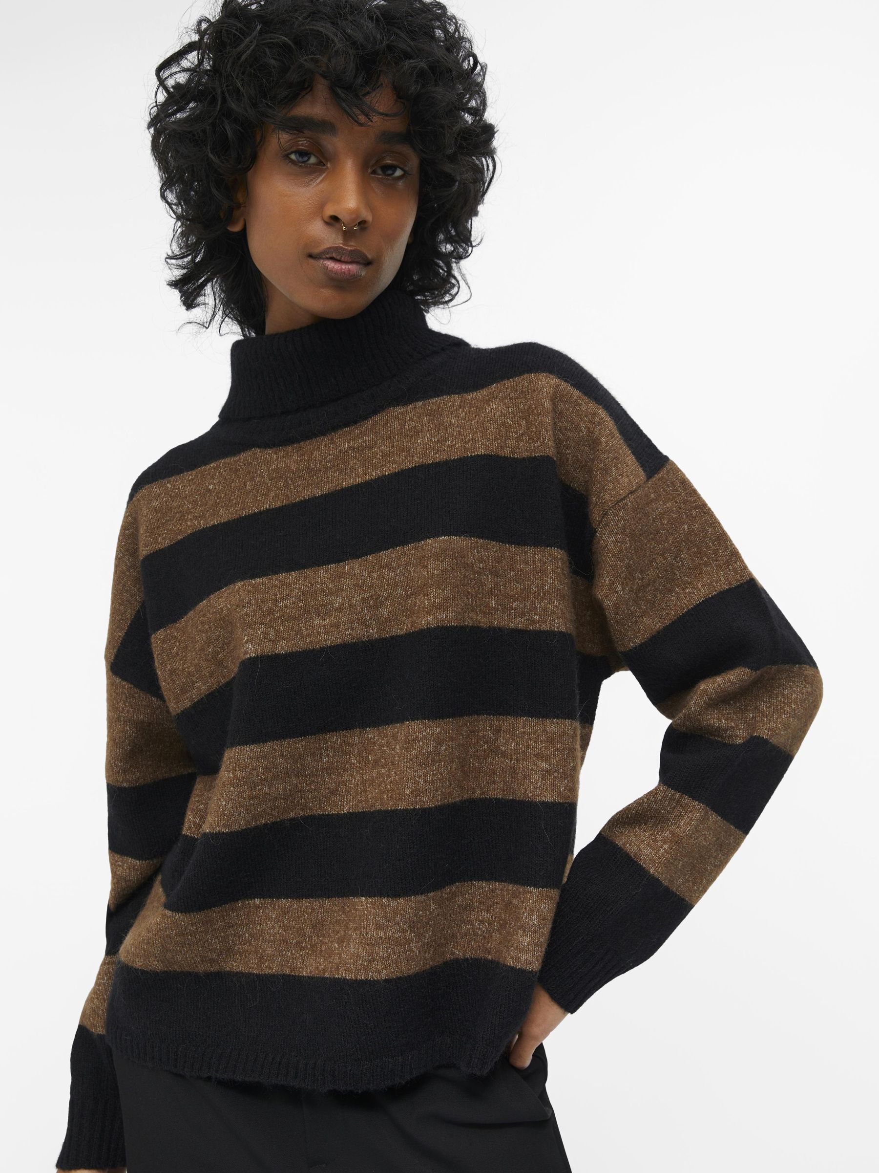 Black high neck pullover sales