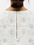 Product image thumbnail - GEBORDUURD TOP MET POFMOUWEN, Cloud Dancer | 5