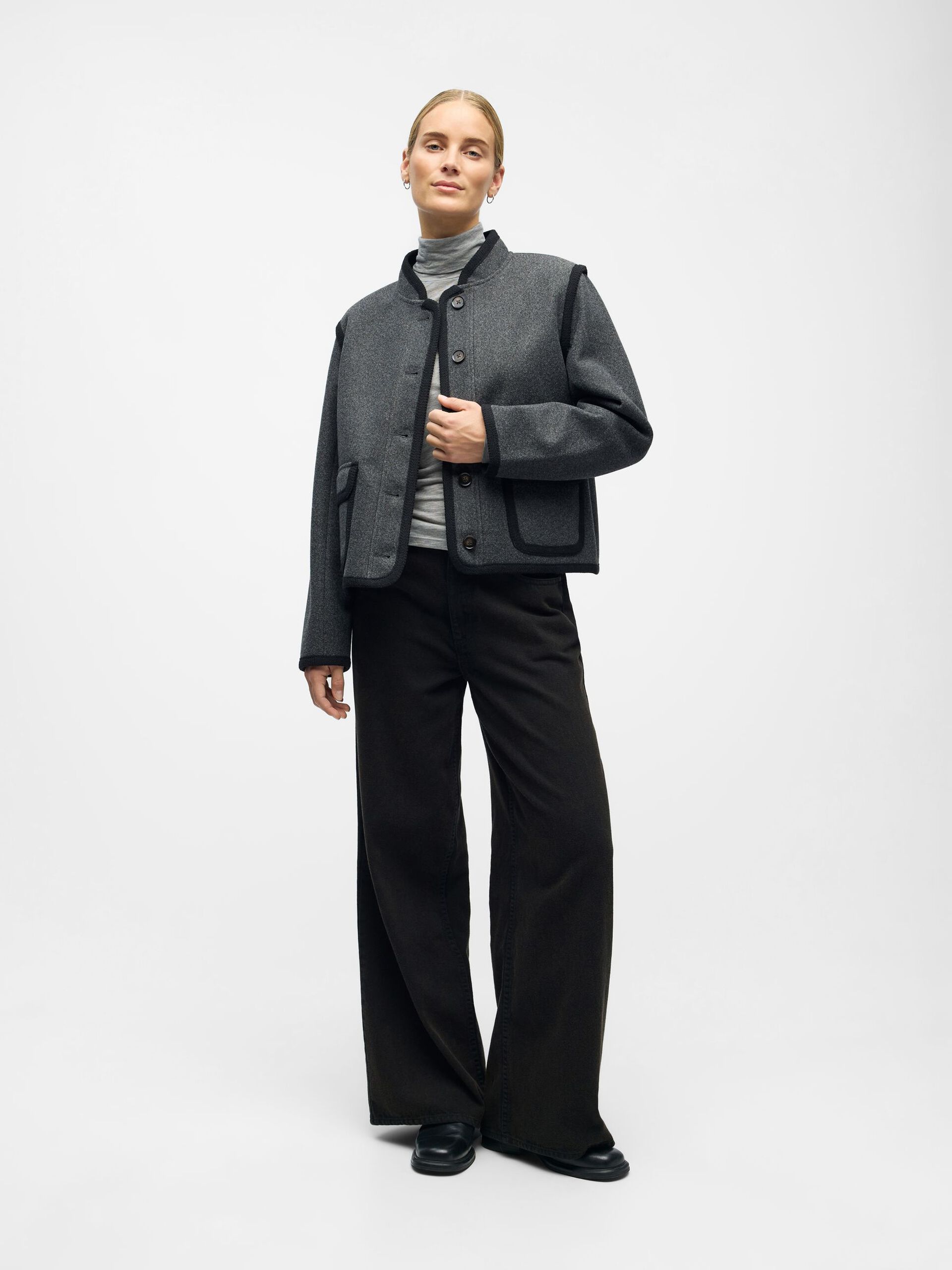 Carousel image - KORT JACKA, Medium Grey Melange | 4