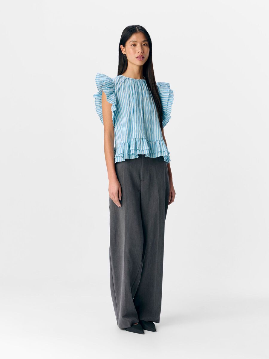 Carousel image - PEPLUM TOPP, Cornflower Blue | 4