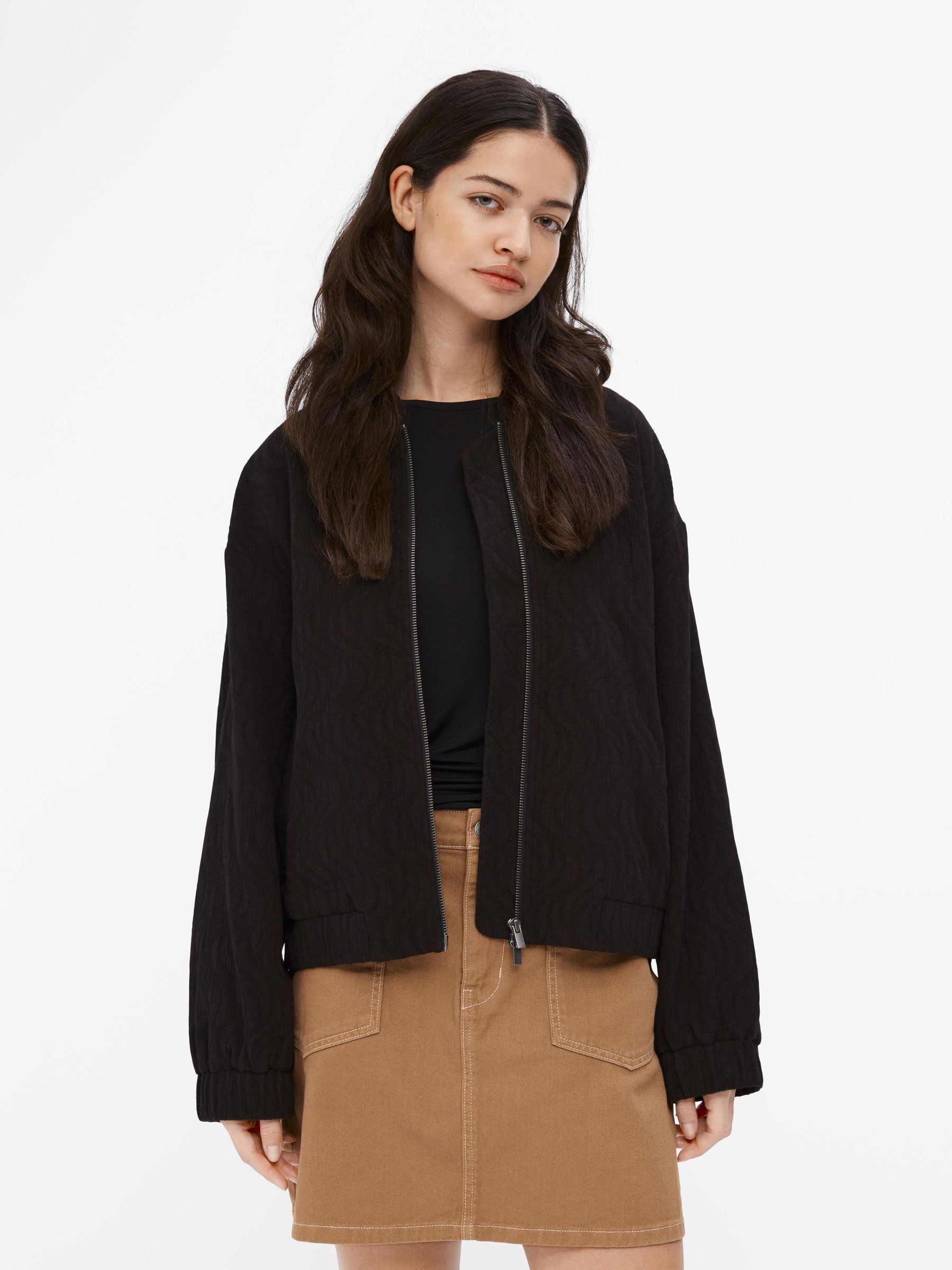 SHORT BOMBER JACKET Black .OBJECT CI UK