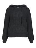 OBJECT KNITTED HOODIE, Black, highres - 23045920_Black_001.jpg