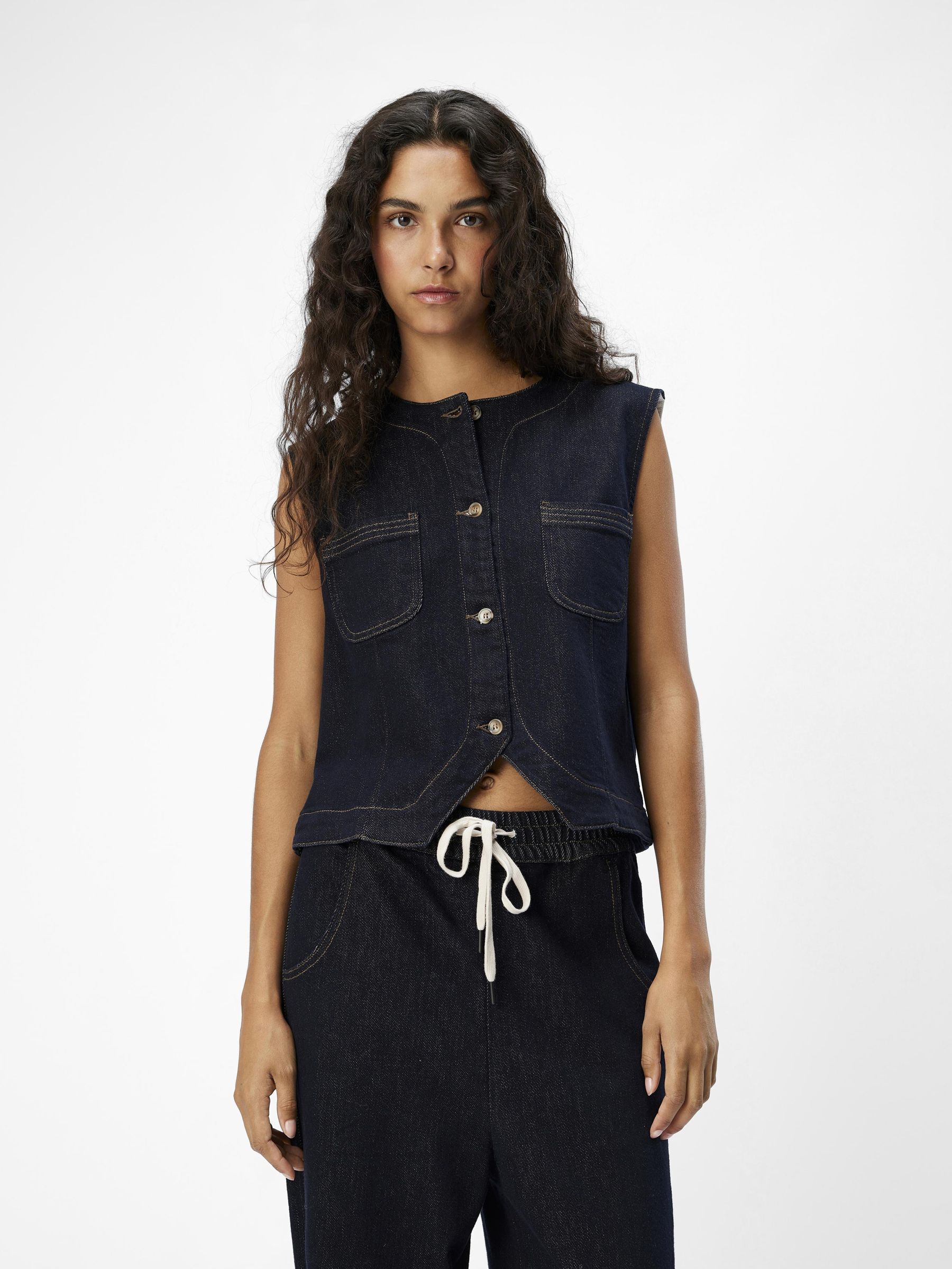 DENIM WAISTCOAT Blue .OBJECT CI Ireland