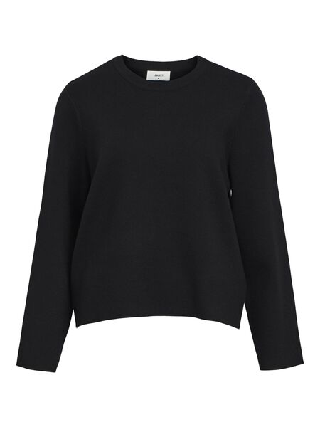 Object Collectors Item LONG SLEEVED KNITTED PULLOVER, Black, highres - 23043511_Black_001.jpg