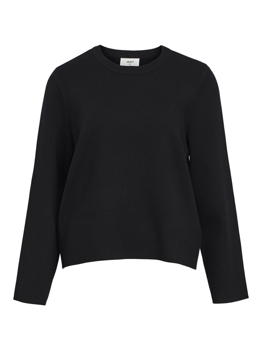 Object Collectors Item LONG SLEEVED KNITTED PULLOVER, Black, highres - 23043511_Black_001.jpg