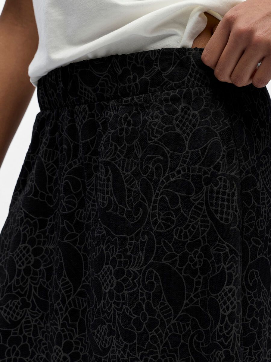 Carousel image - EMBROIDERED MAXI SKIRT, Black | 5