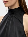Product image thumbnail - SATIN HALTERNECK TOP, Black | 6