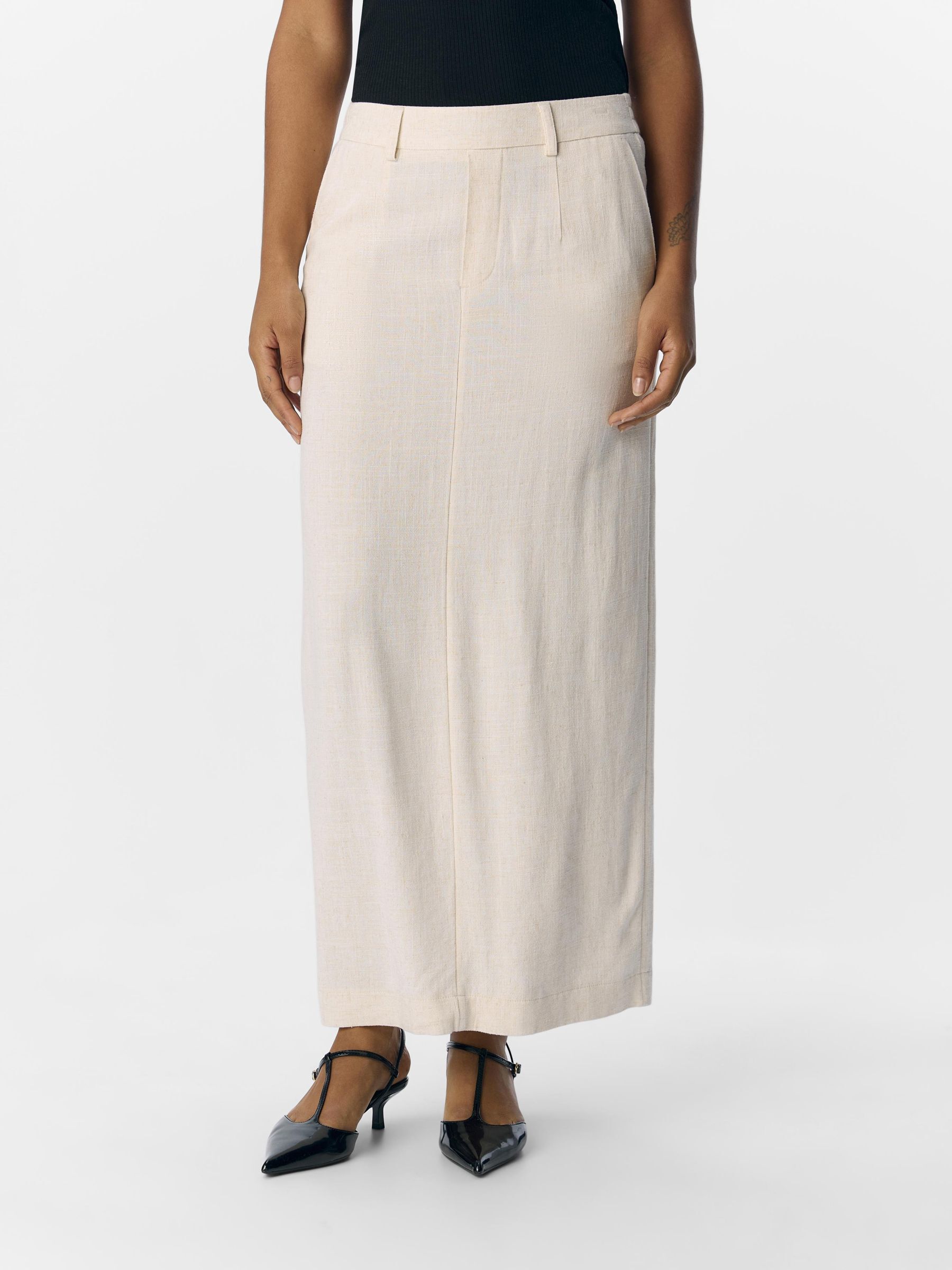 Linen pencil skirt top